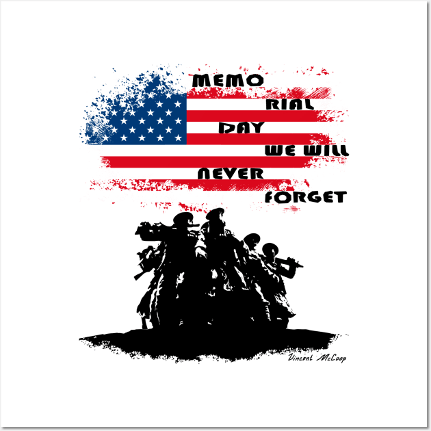 Memorial Day USA Wall Art by Vince_McCoop